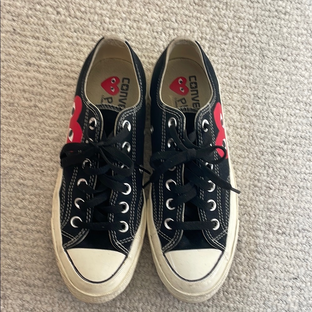 Converse Play Comme des Garcons Black and Red Sneakers